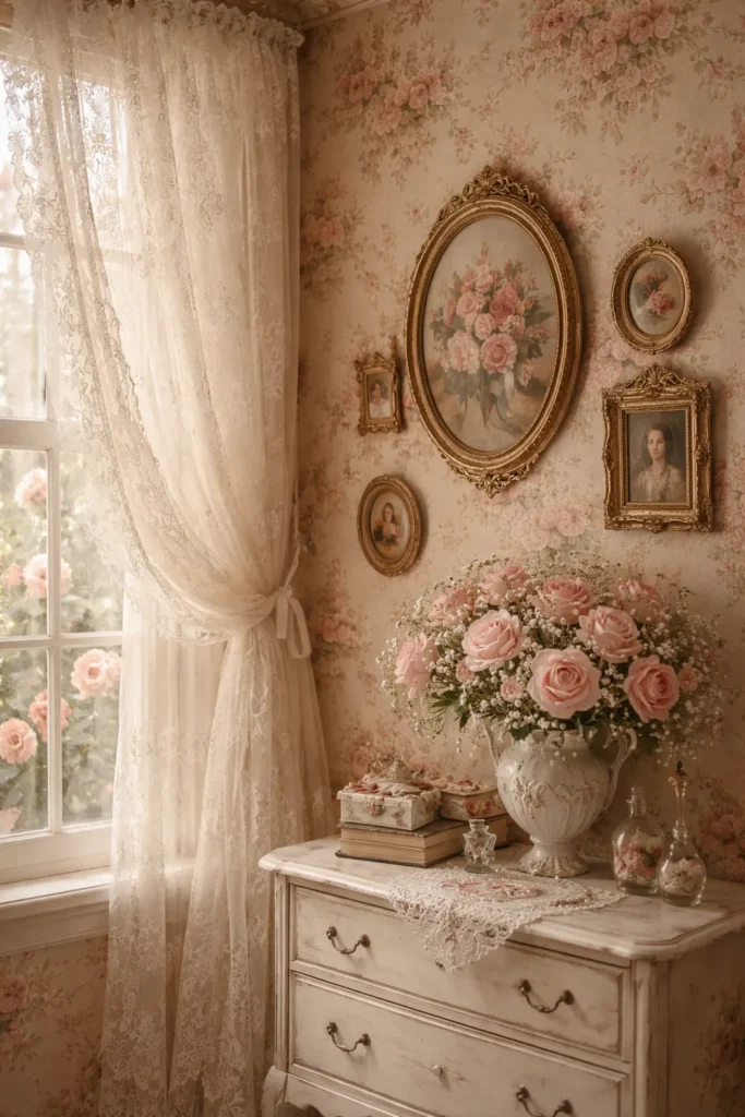 Vintage Rose Aesthetic Pink Room Decor Aesthetic