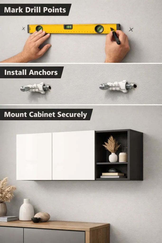 Wall Mounted Cabinet Small Bathroom Storage Ideas