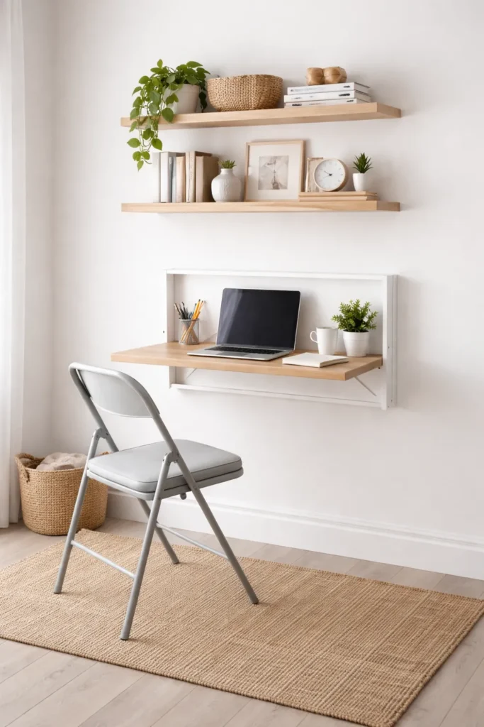 Wall Mounted Fold Desk Small Space Furniture Ideas