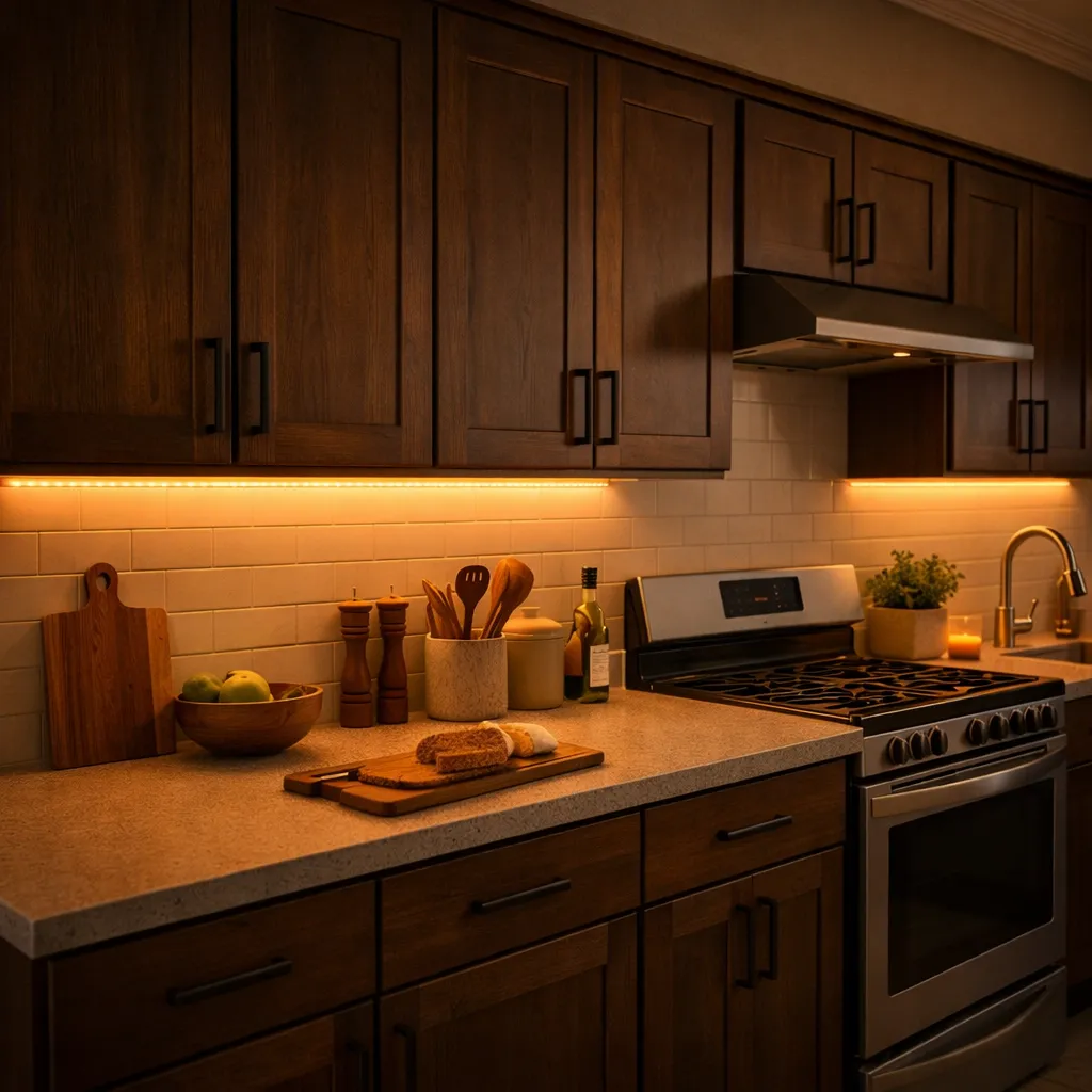 Warm Kitchen Under Cabinet Lights