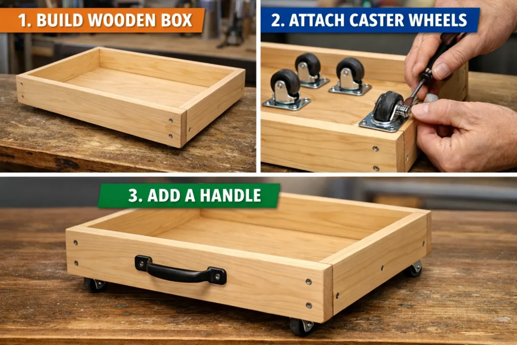 Wooden Pull Out Drawers under bed storage ideas