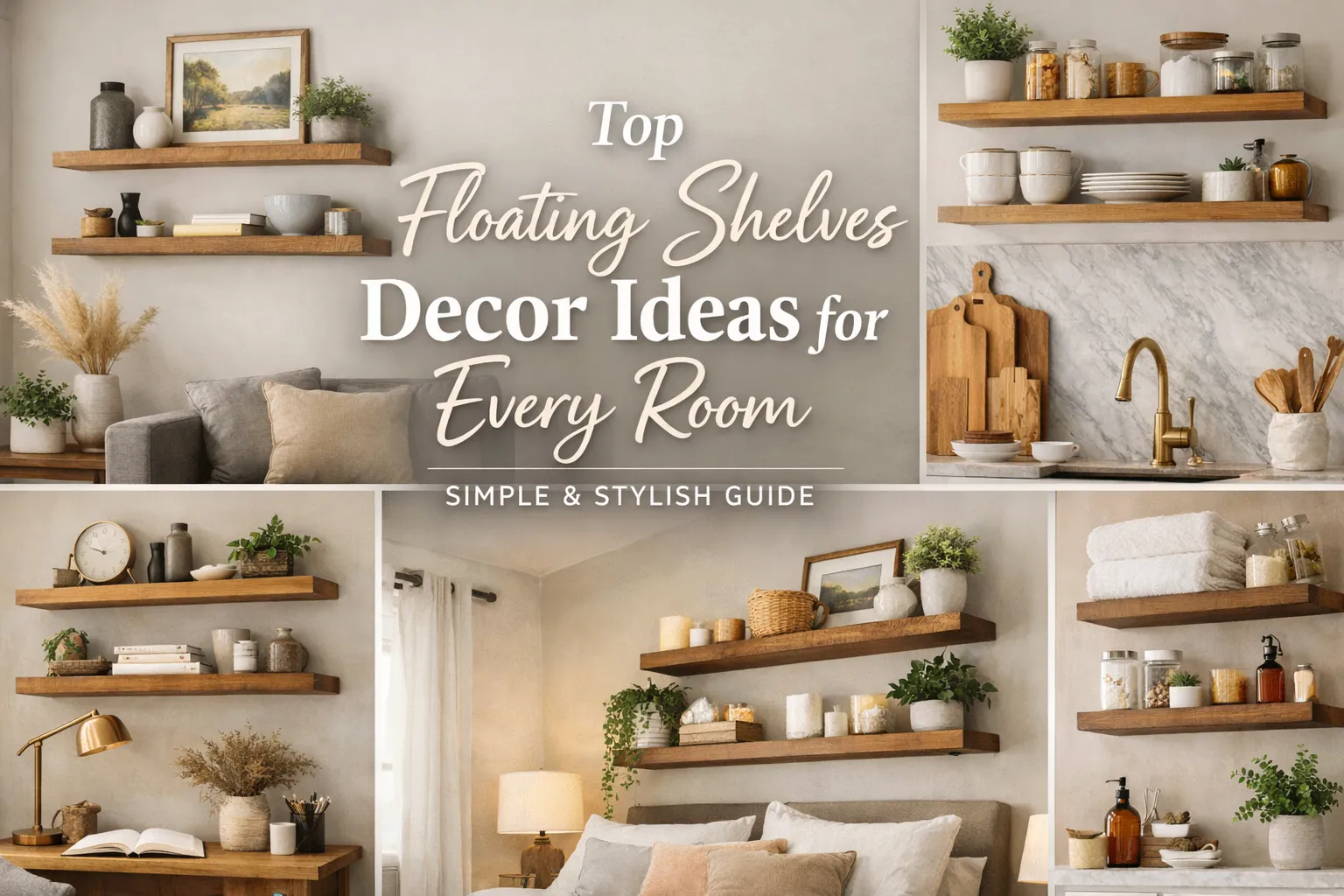 Top floating shelves decor Ideas for Every Room (Simple & Stylish Guide)