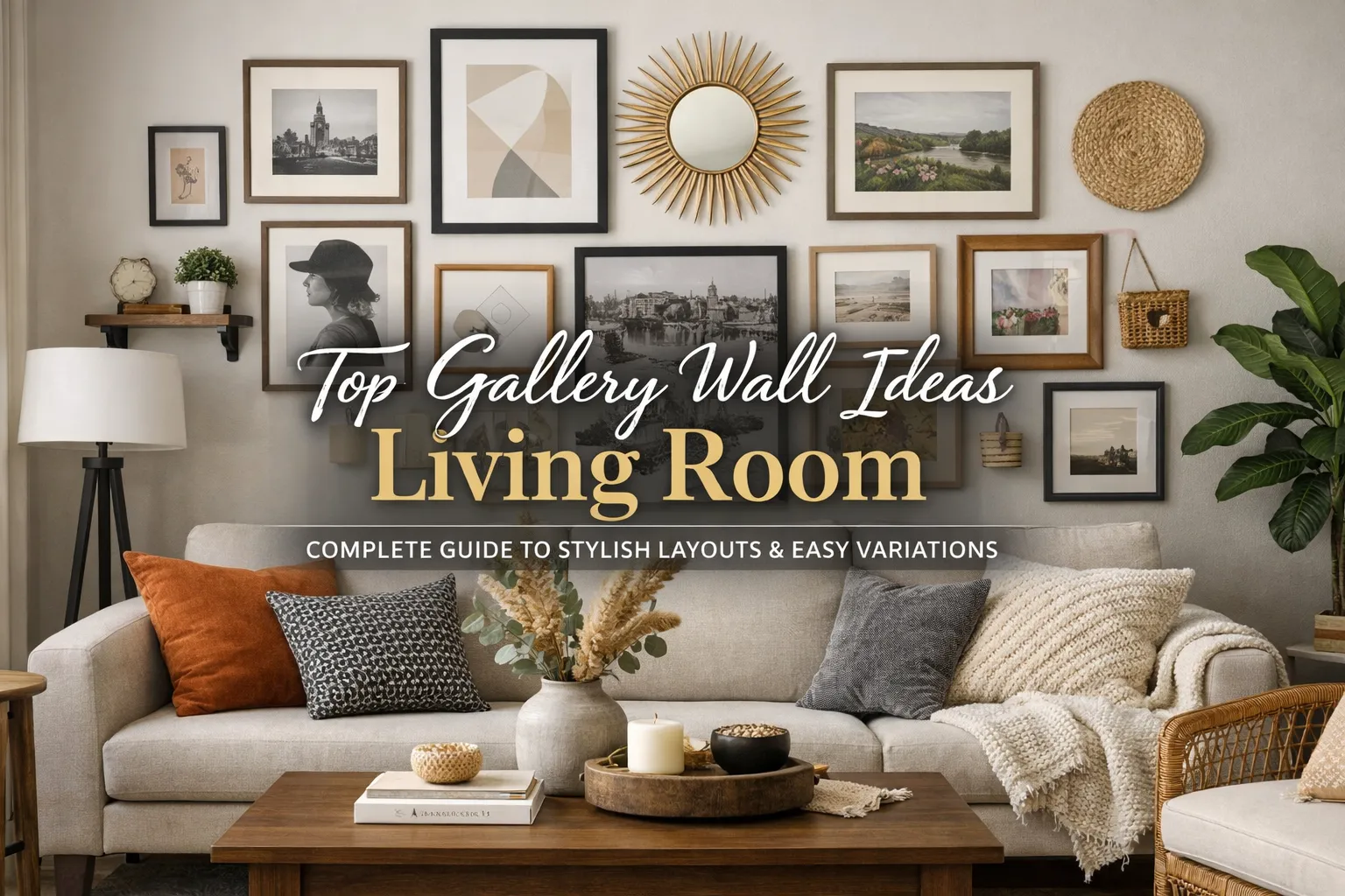 Top Gallery Wall Ideas Living Room: Complete Guide to Stylish Layouts & Easy Variations