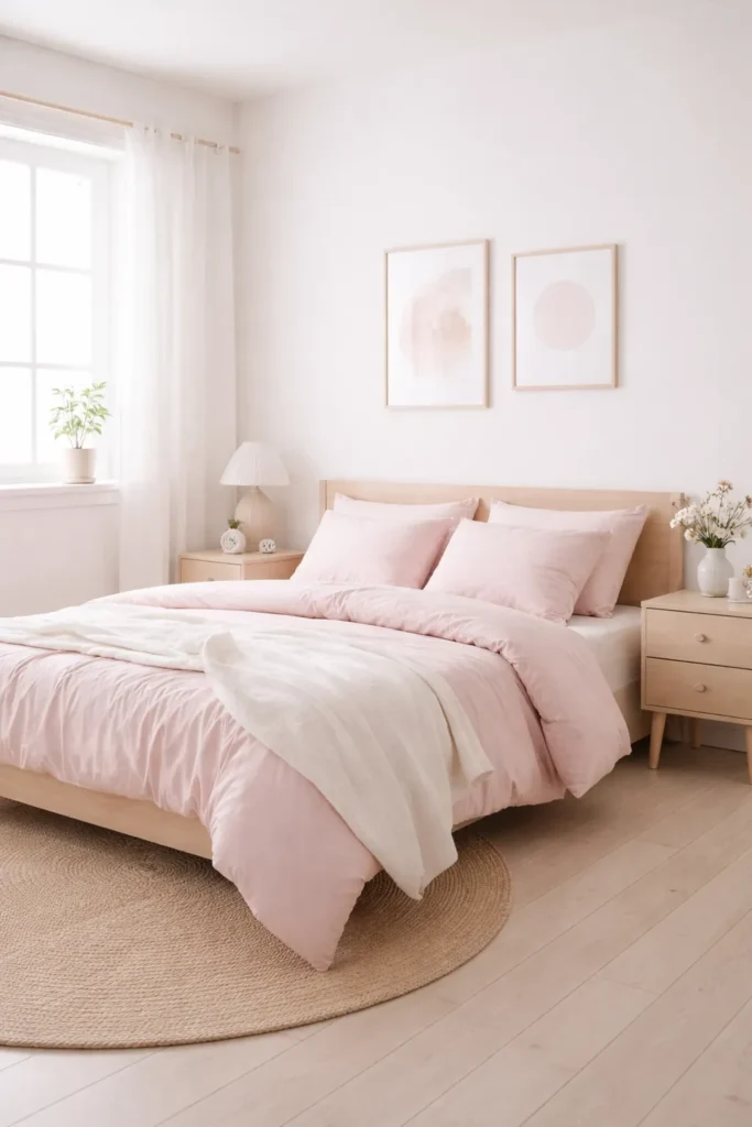 Pink Room Decor Aesthetic Soft Pastel Pink Minimalist