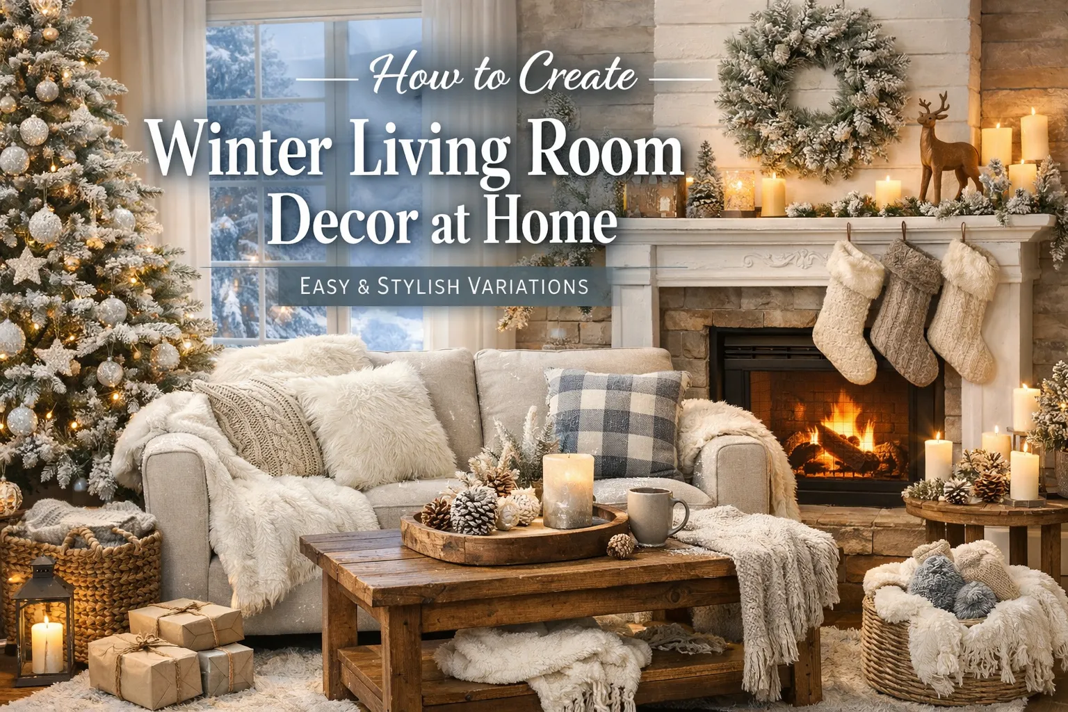 How to Create Winter Living Room Decor at Home: Easy & Stylish Variations